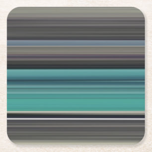 Dessous-de-verre Carré En Papier Abstract #1: Teal and grey