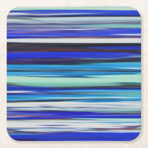 Dessous-de-verre Carré En Papier Abstract #2: Blue blur