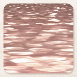 Dessous-de-verre Carré En Papier Abstract #3: Copper Rose Gold
