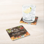 Dessous-de-verre Carré En Papier Action de grâces (En situation)