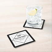 Dessous-de-verre Carré En Papier Add Your Logo Customizable Template (En situation)