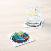 Dessous-de-verre Carré En Papier Addiction randonnée (En situation)