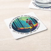 Dessous-de-verre Carré En Papier Addiction randonnée (Incliné)