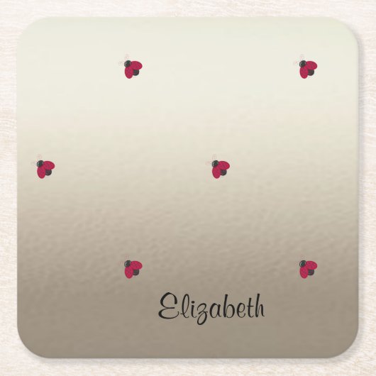 Dessous-de-verre Carré En Papier Adorable Mignonne, Poumons, Lumineux Personnalisé (Devant)