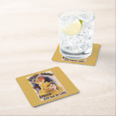 Dessous-de-verre Carré En Papier Affiche promotionnelle d'apéritif de Quinquina (En situation)