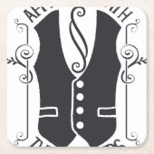 Dessous-de-verre Carré En Papier Affilié Aux Hustlers (Devant)