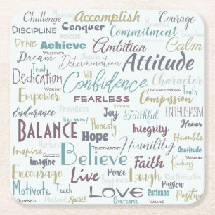 Dessous-de-verre Carré En Papier Affirmations