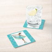 Dessous-de-verre Carré En Papier "African+American+Diva" (En situation)