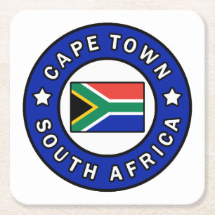 Dessous-de-verre Carré En Papier Afrique du Sud du Cap