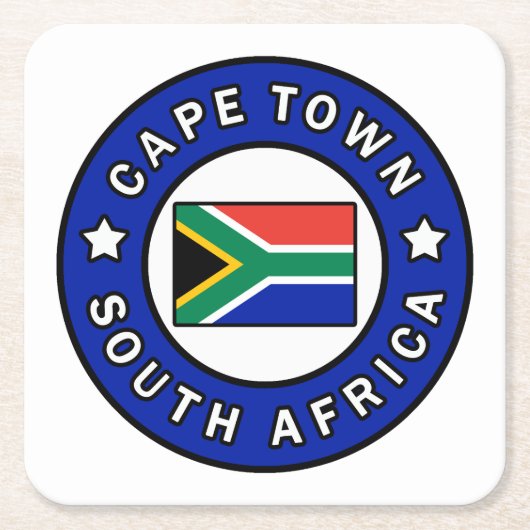 Dessous-de-verre Carré En Papier Afrique du Sud du Cap (Devant)