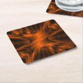 Dessous-de-verre Carré En Papier Agate rouille (Incliné)