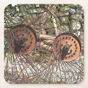 DESSOUS-DE-VERRE CARRÉ EN PAPIER AGRICULTURE