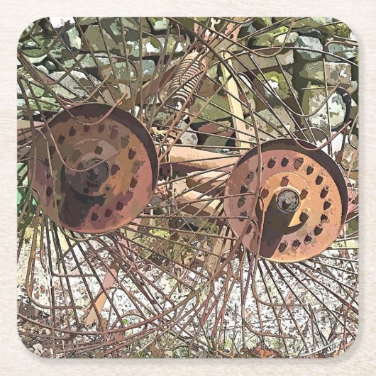 DESSOUS-DE-VERRE CARRÉ EN PAPIER AGRICULTURE (Devant)