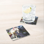 DESSOUS-DE-VERRE CARRÉ EN PAPIER AGRICULTURE (En situation)