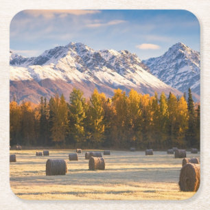 Dessous-de-verre Carré En Papier Agriculture de l'Alaska