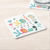 Dessous-de-verre Carré En Papier Ahlan Wa Sahlan (Incliné)