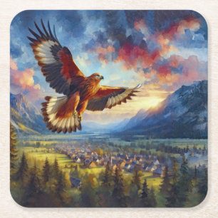 Dessous-de-verre Carré En Papier Aigle