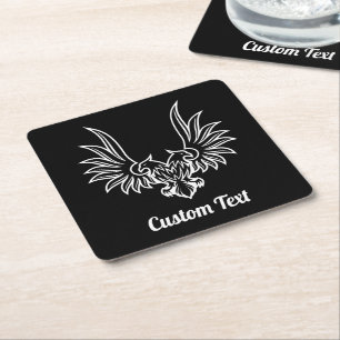 Dessous-de-verre Carré En Papier Aigle avec Dessous de verre papier à deux têtes