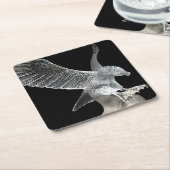 Dessous-de-verre Carré En Papier Aigle de cristal (Incliné)