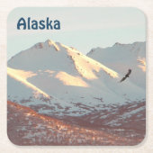 Dessous-de-verre Carré En Papier Aigle d'hiver (Devant)