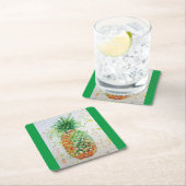 Dessous-de-verre Carré En Papier Aiguille Fruit Nourriture Tropical Art Orange Lime (En situation)