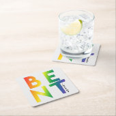 Dessous-de-verre Carré En Papier Aimant en pierre. (En situation)