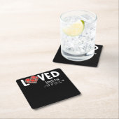 Dessous-de-verre Carré En Papier Aimé Jean 3:16 Rouge Coeur Plaid Christian (En situation)