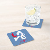 Dessous-de-verre Carré En Papier Aimer le yoga (En situation)