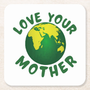 Dessous-de-verre Carré En Papier Aimez votre mère