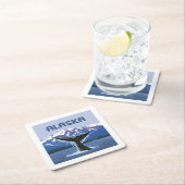 Dessous-de-verre Carré En Papier Alaska | Baleine (En situation)