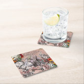 Dessous-de-verre Carré En Papier Alice rideau absurde merveilleuse (En situation)