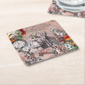 Dessous-de-verre Carré En Papier Alice rideau absurde merveilleuse (Incliné)