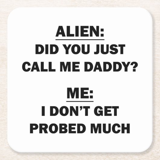 Dessous-de-verre Carré En Papier Alien (Devant)