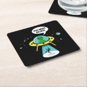 Dessous-de-verre Carré En Papier Aliens (Incliné)