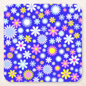 Dessous-de-verre Carré En Papier Alimentation bleue (Devant)