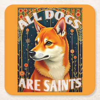Dessous-de-verre Carré En Papier All Dogs Are Saints