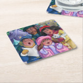 Dessous-de-verre Carré En Papier Aller en covoiturage (Incliné)