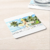 Dessous-de-verre Carré En Papier Aloha 01 (Incliné)