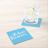 Dessous-de-verre Carré En Papier Aloha Tropical Beach design (En situation)