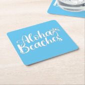 Dessous-de-verre Carré En Papier Aloha Tropical Beach design (Incliné)