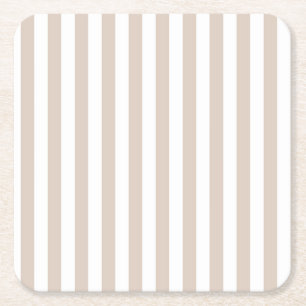 Dessous-de-verre Carré En Papier Amande & Rayures Blanches