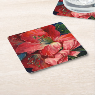 Dessous-de-verre Carré En Papier Amaryllis