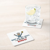 Dessous-de-verre Carré En Papier Amateurs de bingo (En situation)