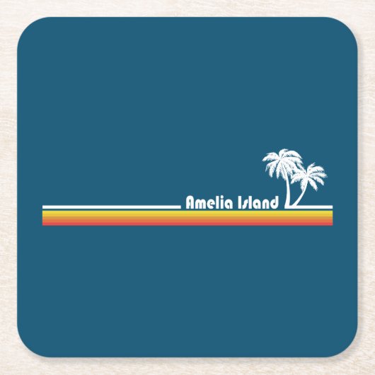 Dessous-de-verre Carré En Papier Amelia Island Floride (Devant)