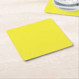 Dessous-de-verre Carré En Papier Améliorez Votre Conception avec un Fond Jaune