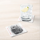 Dessous-de-verre Carré En Papier American Buffalo (En situation)