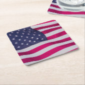 Dessous-de-verre Carré En Papier American Flag (Incliné)
