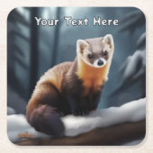 Dessous-de-verre Carré En Papier American Pine Marten (Devant)