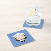 Dessous-de-verre Carré En Papier AMIS™ | Monica Chibi (En situation)