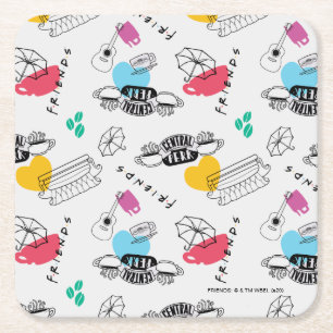 Dessous-de-verre Carré En Papier AMIS™   Motif d'icône